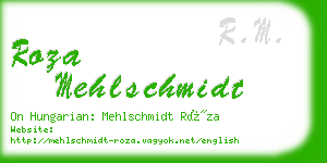 roza mehlschmidt business card